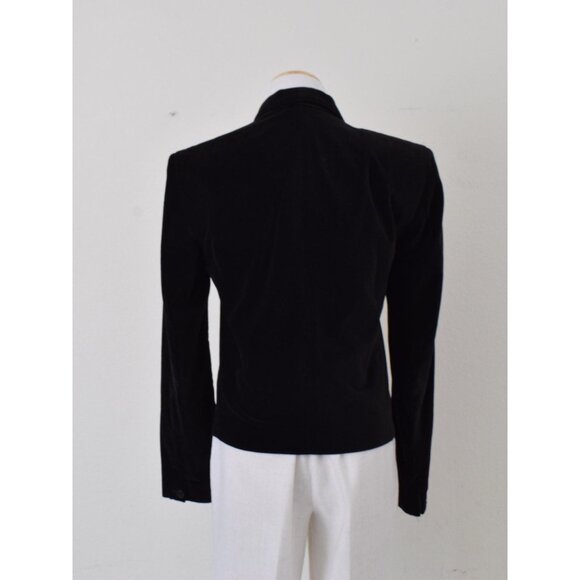 Vintage 90s Cotton Black Jacket| size 36 - Picture 3 of 10